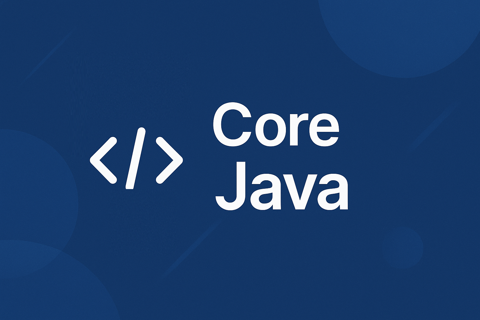 Core Java cover