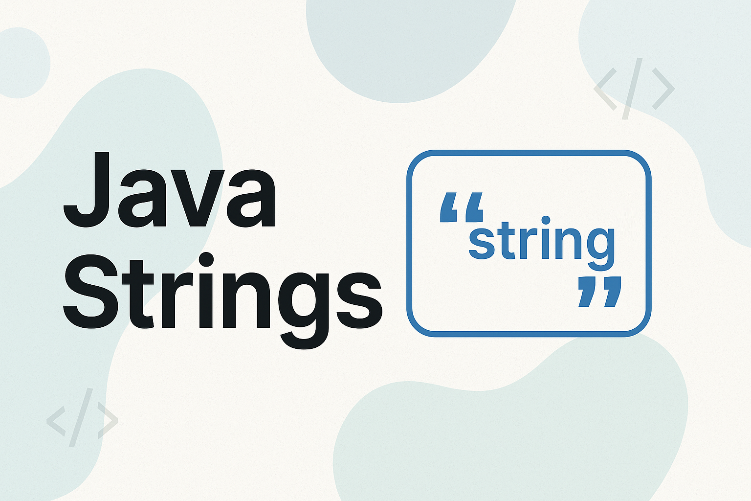 Java Strings cover